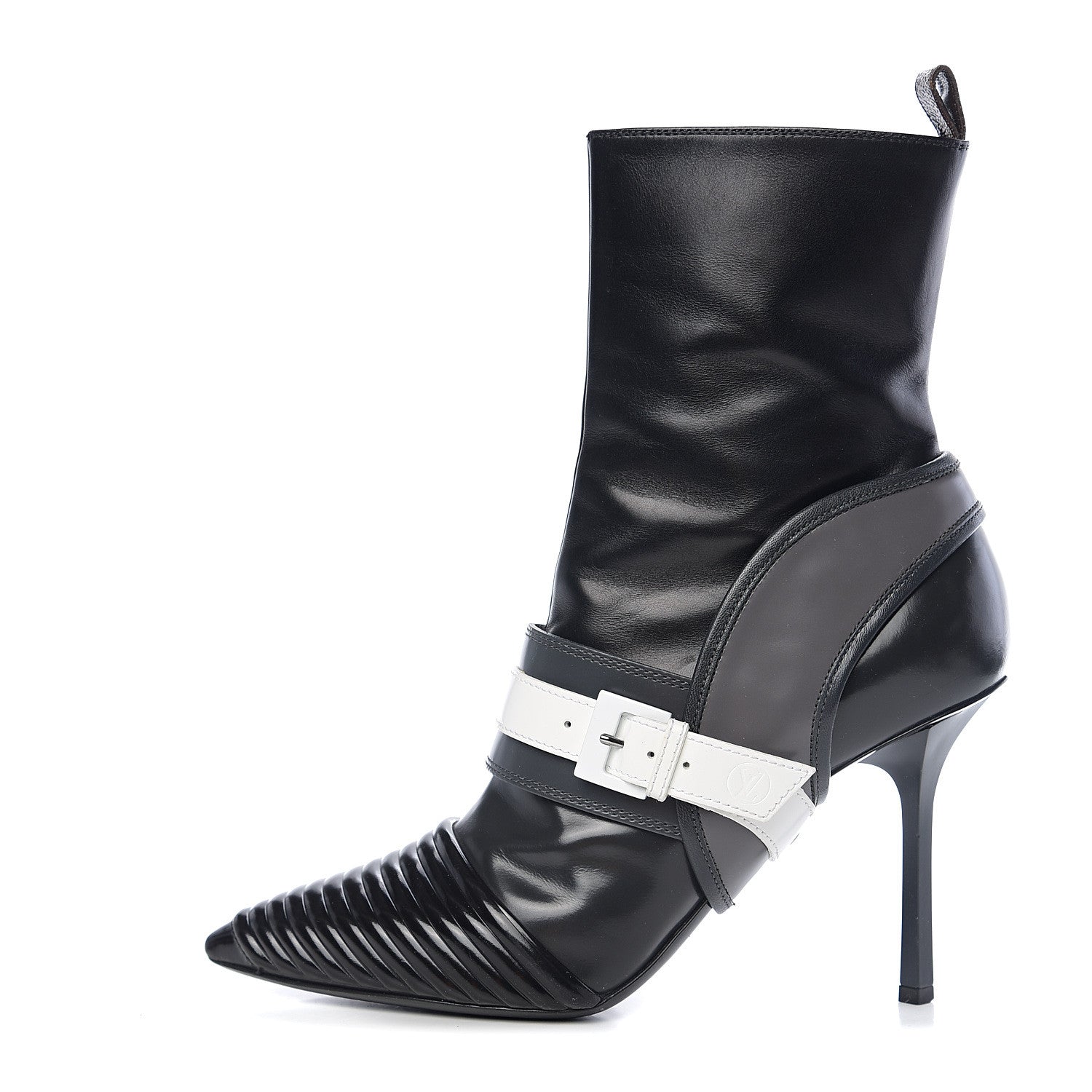 Louis Vuitton Glazed Calfskin Masterpiece Half Boots 39 Black 1 of 7