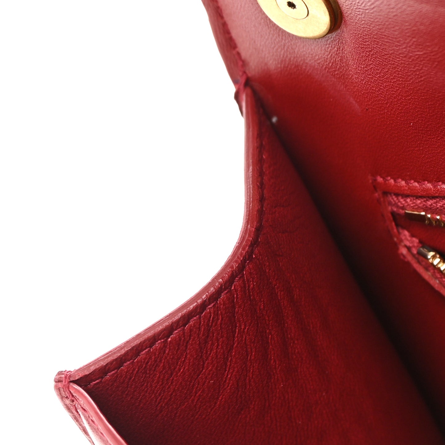 Box Calfskin Le Carre Satchel Opyum Red