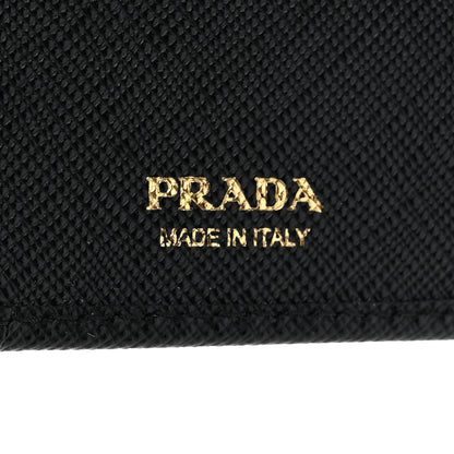 Prada Saffiano Metal Compact Wallet Black 8 of 9