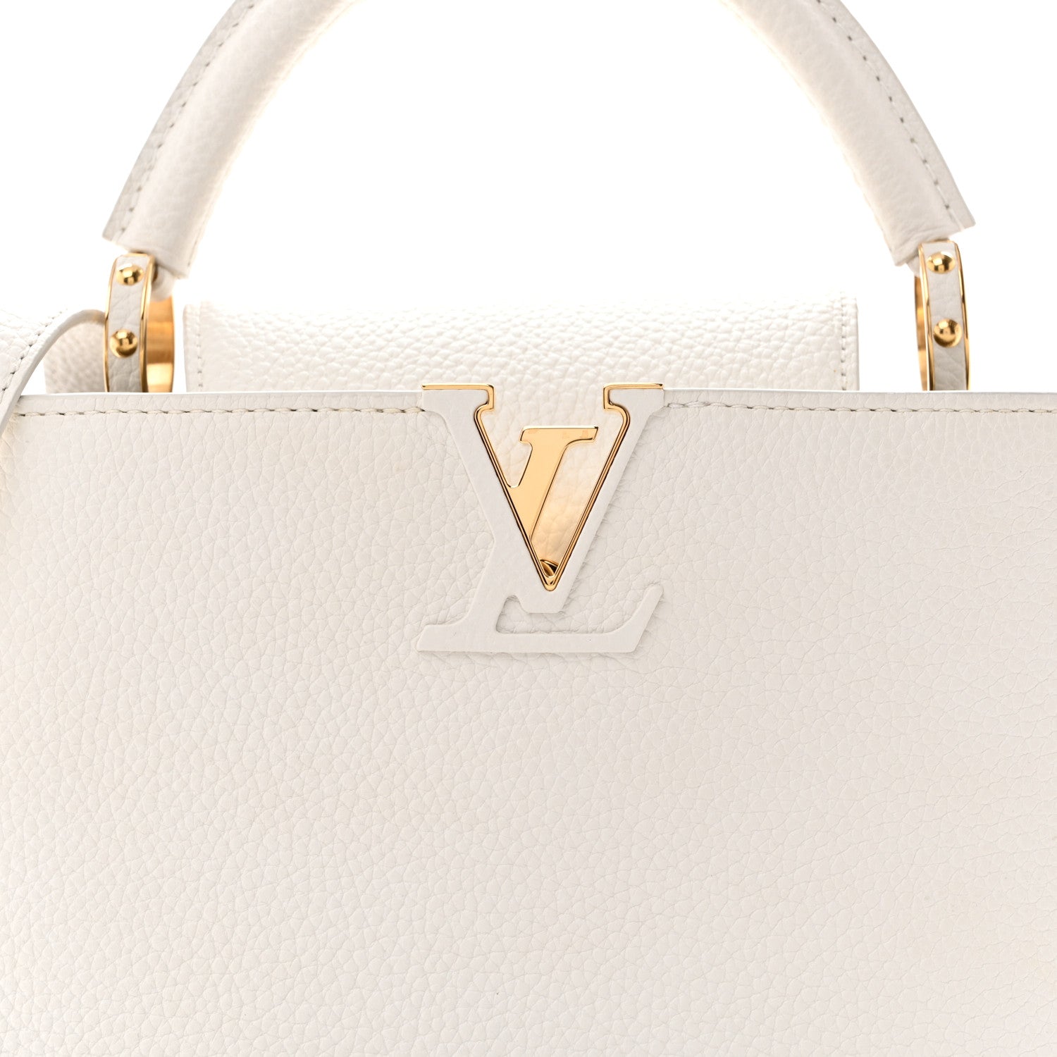 Louis Vuitton Taurillon Capucines BB Snow 7 of 9
