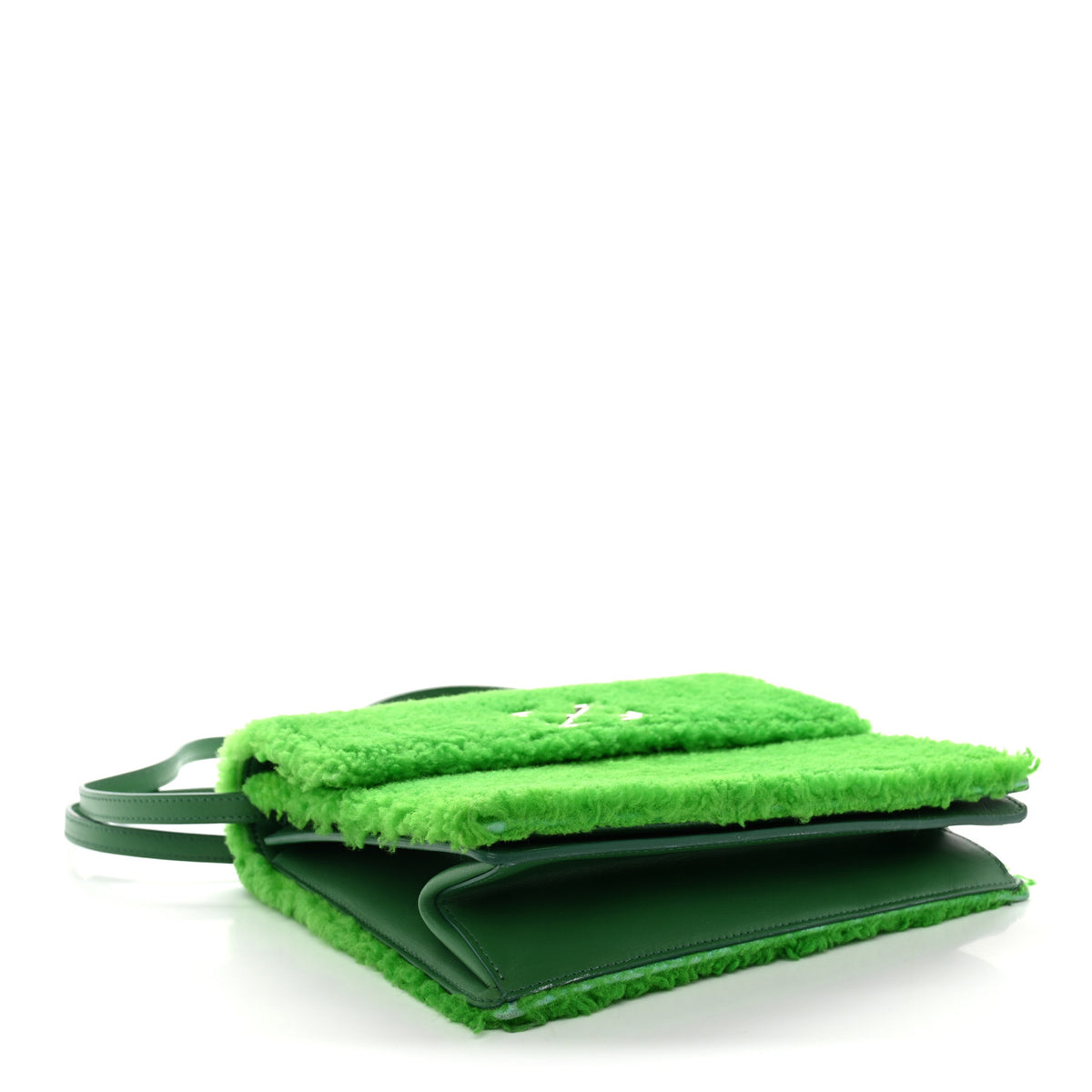 Shearling Calfskin Jitney 2.8 Bag Green