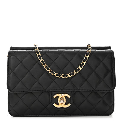 Chanel Lambskin Quilted Medium Crossing Times Flap Black 1 of 15