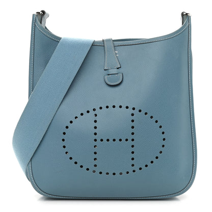 Hermes Epsom Evelyne II PM Blue Jean 1 of 8