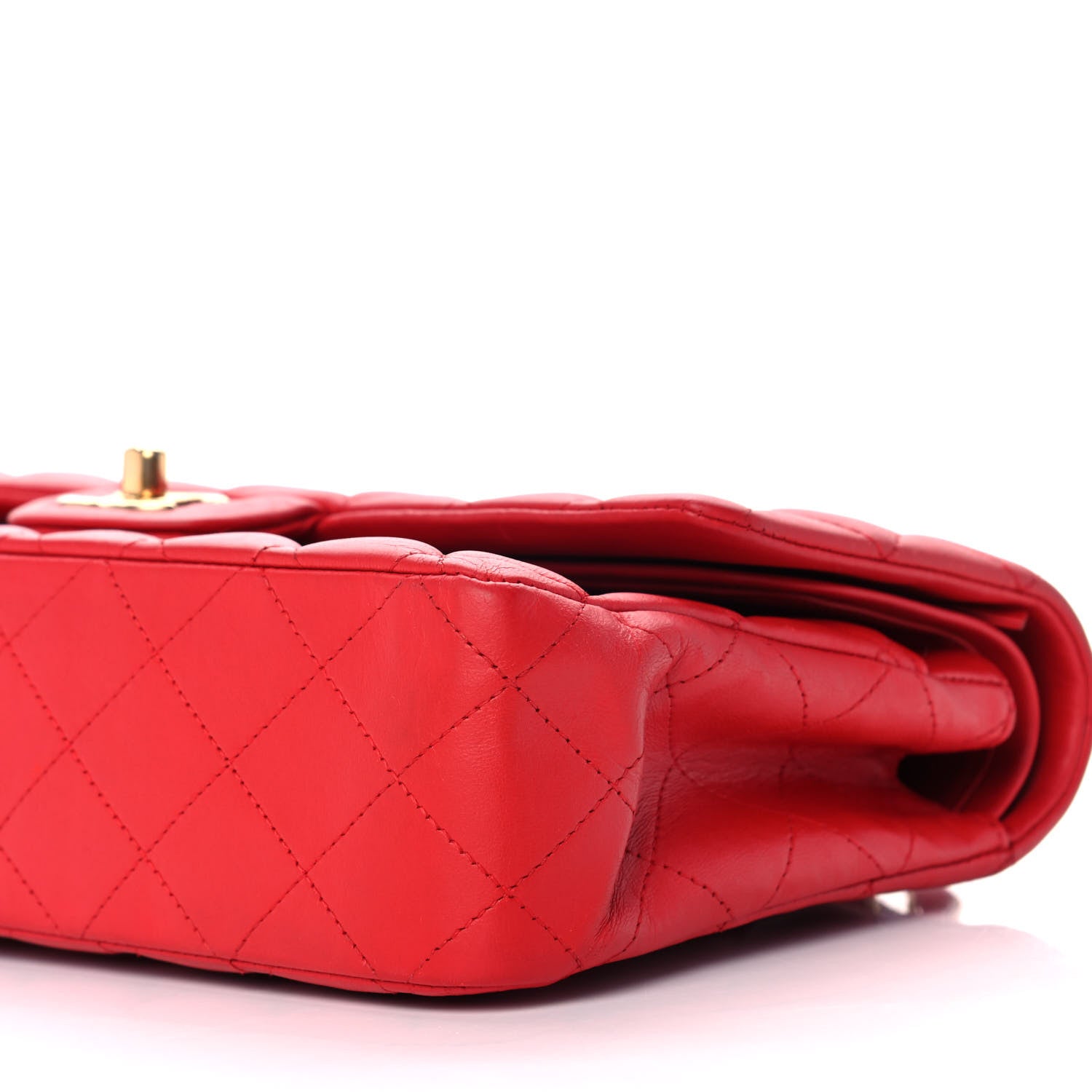 Chanel Lambskin Quilted Medium Double Flap Red 11 of 14