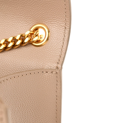 Saint Laurent Grain De Poudre Small Monogram Kate Satchel Dark Beige 14 of 15