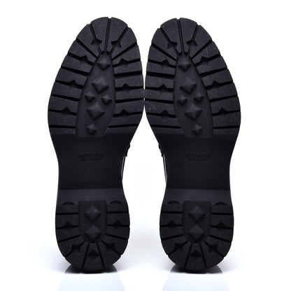 Hermes Toscan Calfskin Neoprene Bill Loafer 37 Black 5 of 8