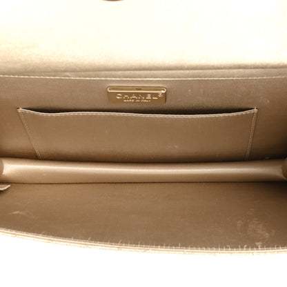 Chanel Chevron Quilted CC Clutch Gold 5 of 18