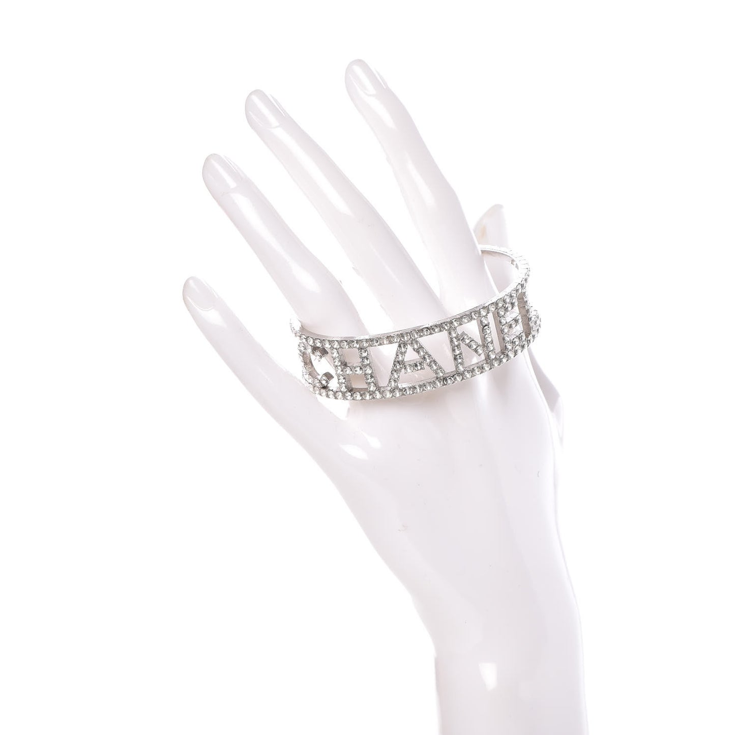 Crystal Logo Cuff M Silver