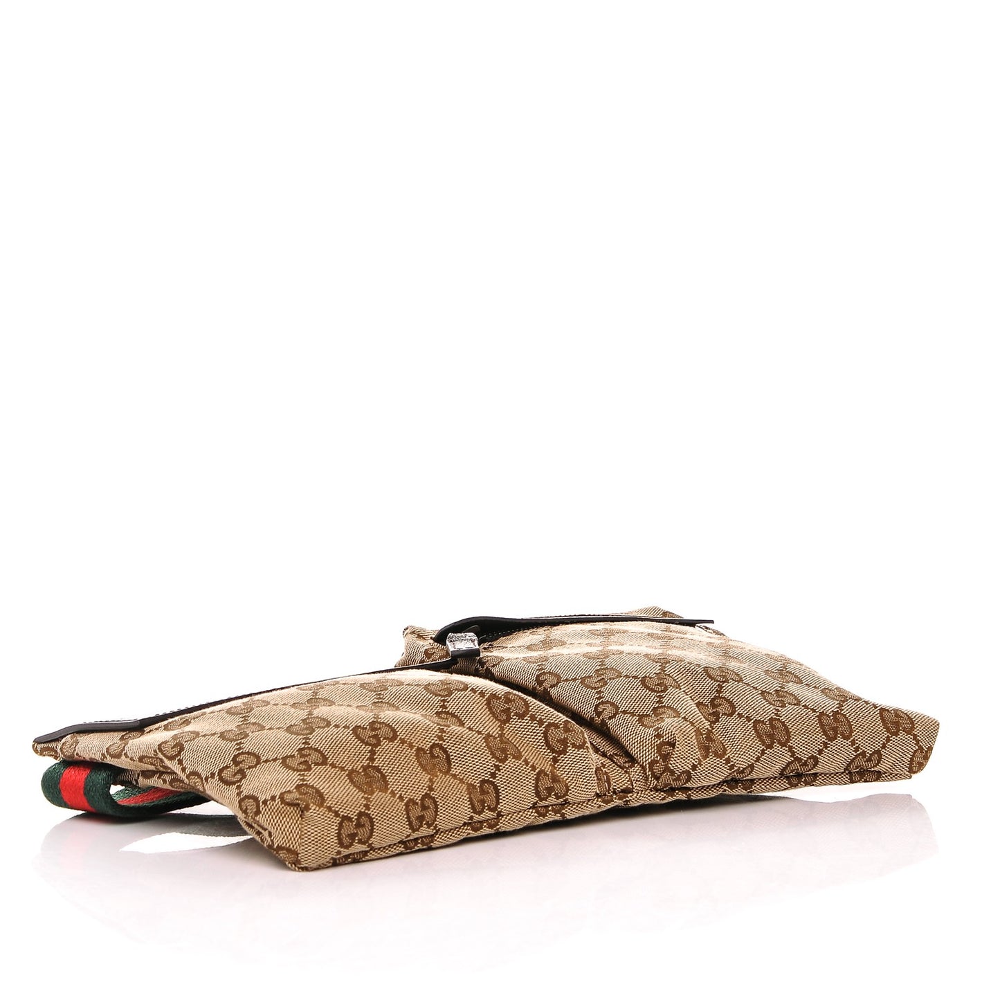 GG Monogram Double Pocket Belt Bag Dark Brown