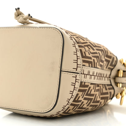 Fendi Suede Vitello Grace F is Fendi Micro FF Mini Mon Tresor Bucket Bag Nude Spring Maya 10 of 13
