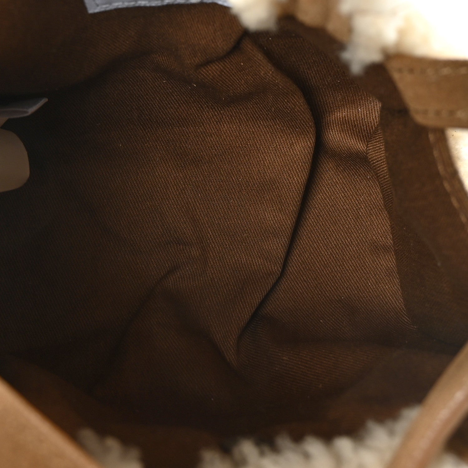 Telfar X UGG Suede Shearling Small Shopping Bag Chestnut 5 of 8