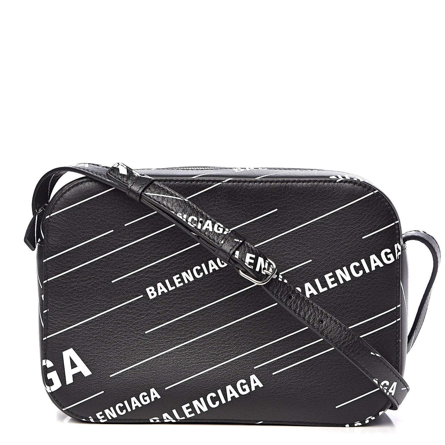 Calfskin Everyday Logo Print S Camera Bag Black