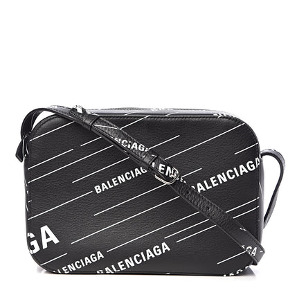 Balenciaga Calfskin Everyday Logo Print S Camera Bag Black 1 of 10