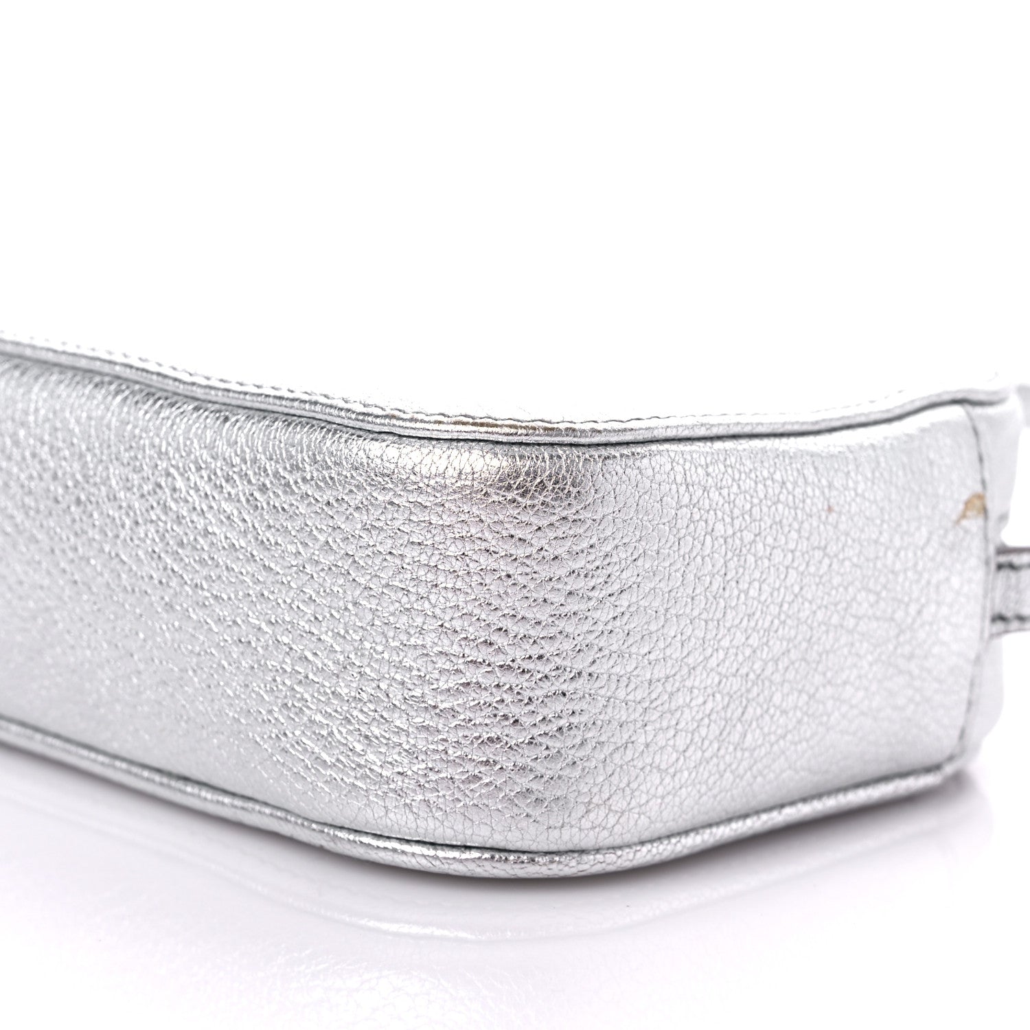 Balenciaga Metallic Goatskin Logo XS Everyday Camera Bag Argent Black 8 of 8