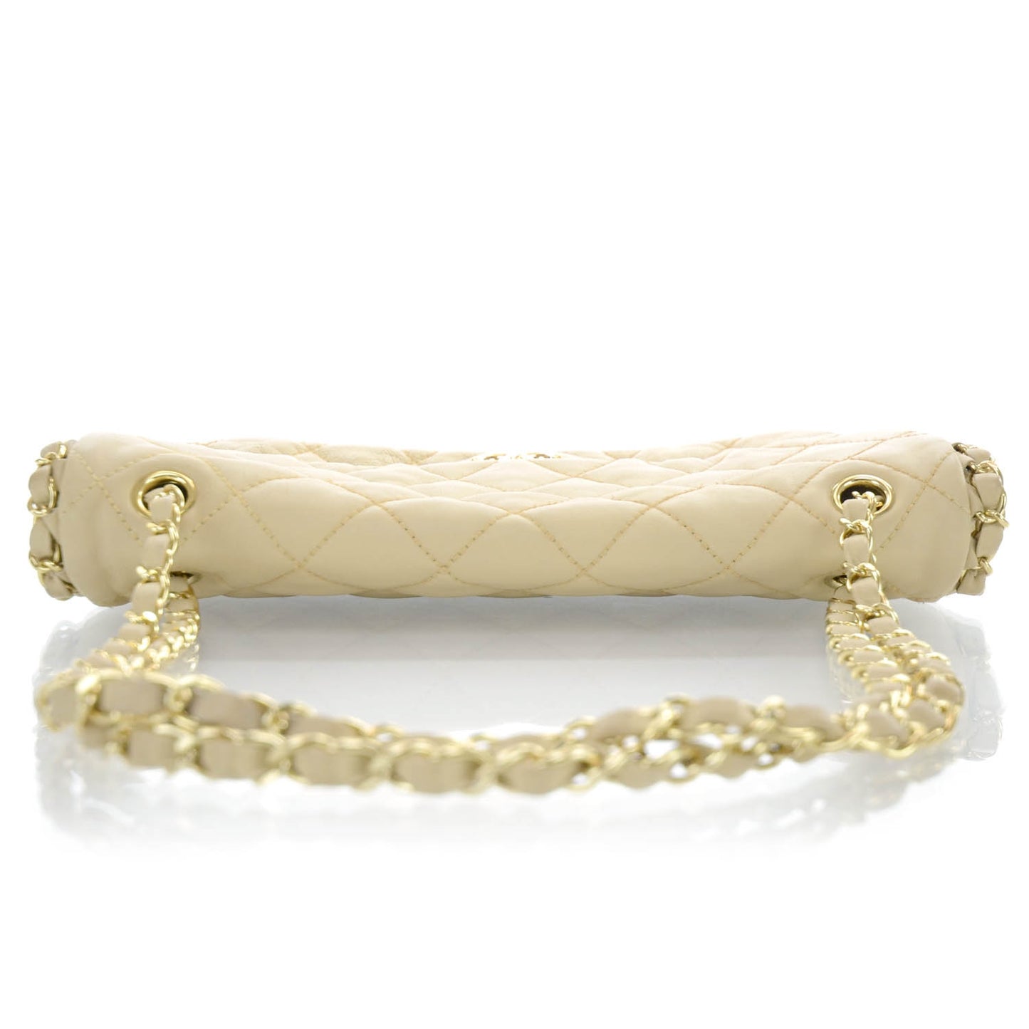Lambskin Quilted Chain Me Flap Beige
