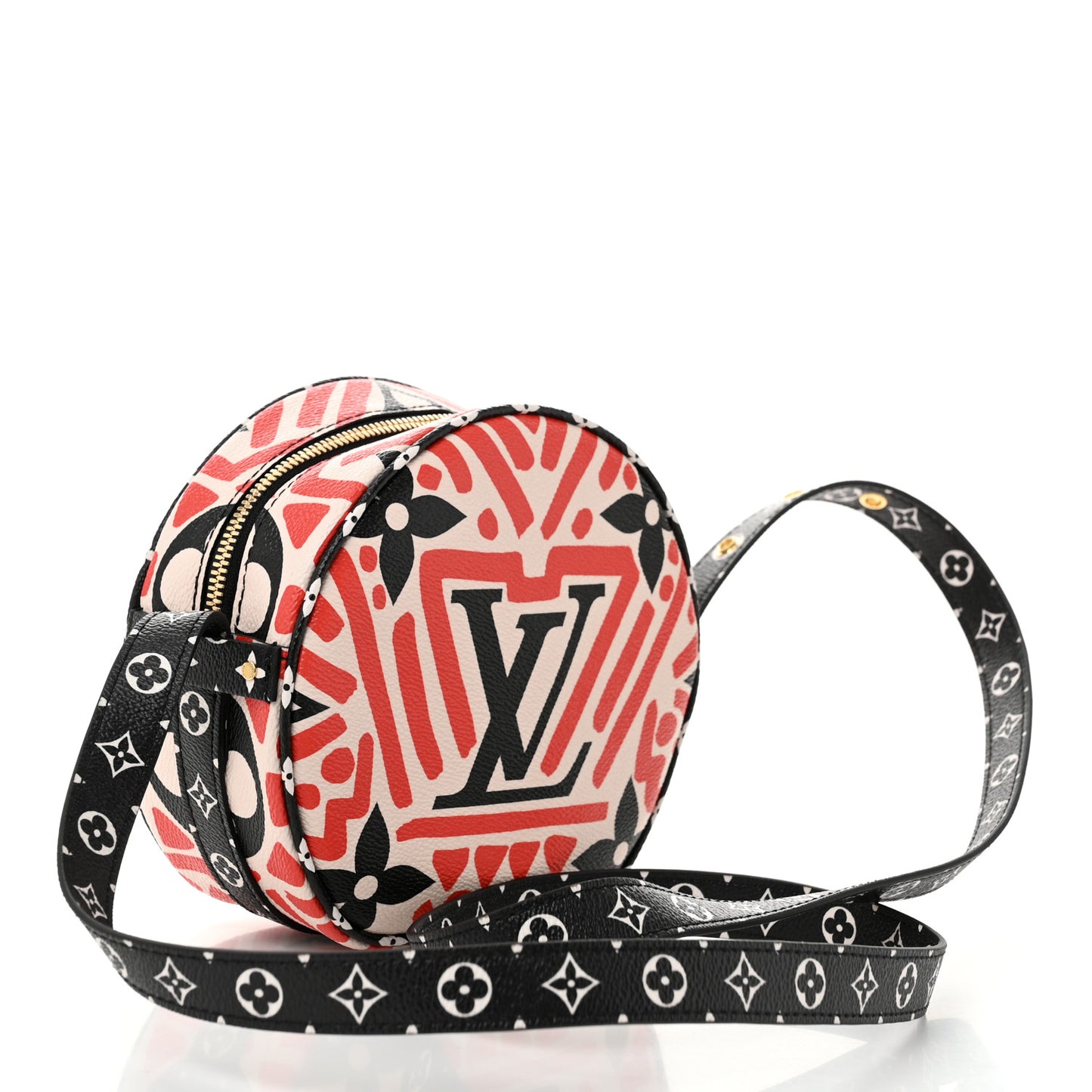 Monogram Giant Crafty Boite Chapeau Souple PM Creme Rouge Black