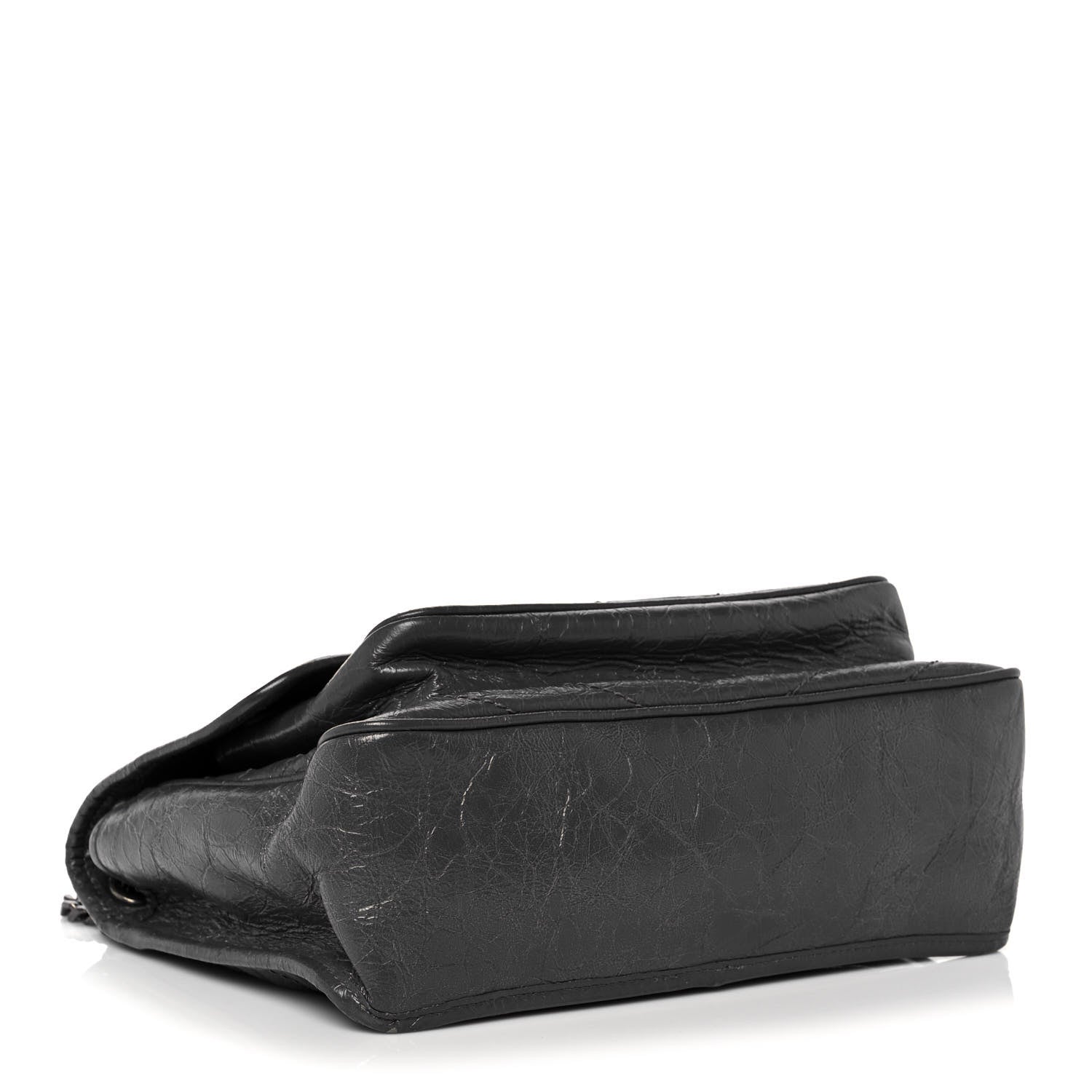 Saint Laurent Crinkled Calfskin Matelasse Monogram Medium Niki Chain Satchel Fog 3 of 13