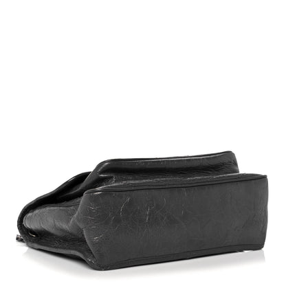 Saint Laurent Crinkled Calfskin Matelasse Monogram Medium Niki Chain Satchel Fog 3 of 13
