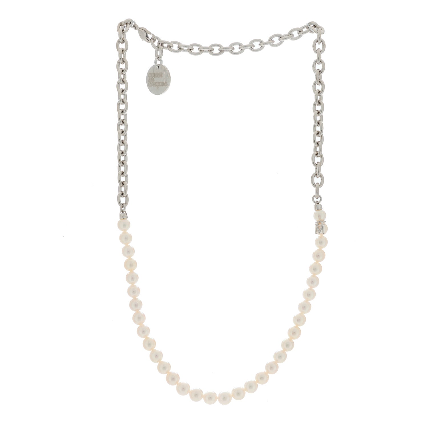Mikimoto X COMME DE GARCON Sterling Silver Akoya Pearl 6-6.5mm Strand Necklace 3 of 6
