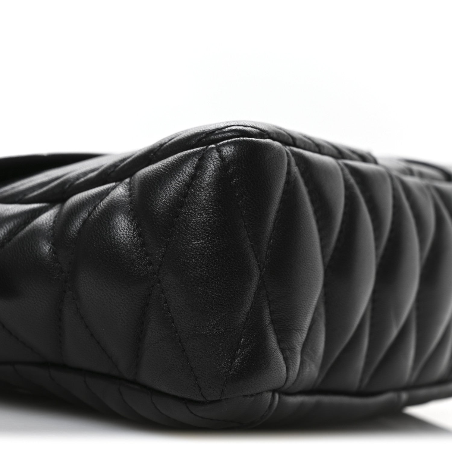 Miu Miu Nappa Matelasse Biker Shoulder Bag Black 10 of 11