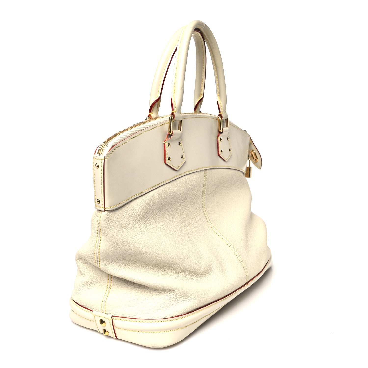 Louis Vuitton Suhali Lockit MM White 3 of 9