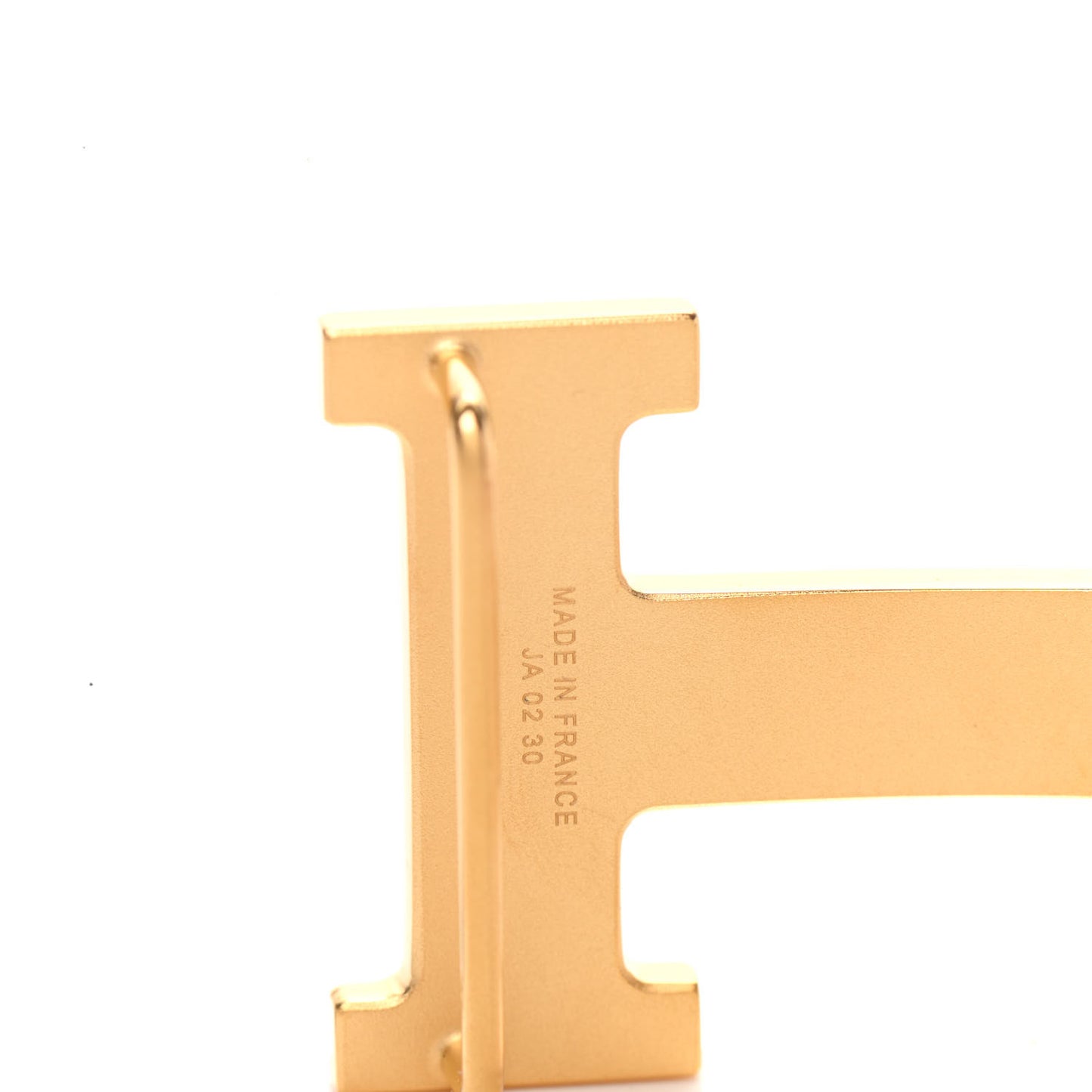 Brushed 32mm H Belt Buckle Gold
