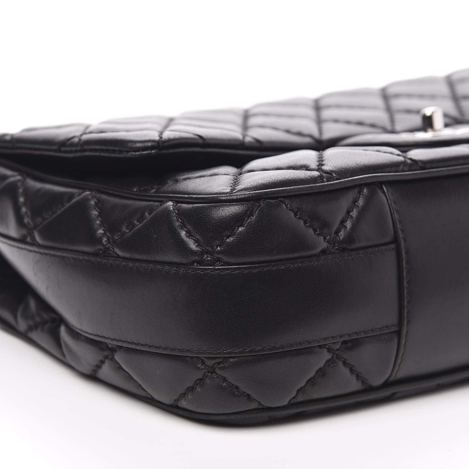 Chanel Lambskin Quilted Jumbo Easy Carry Flap Black 9 of 15
