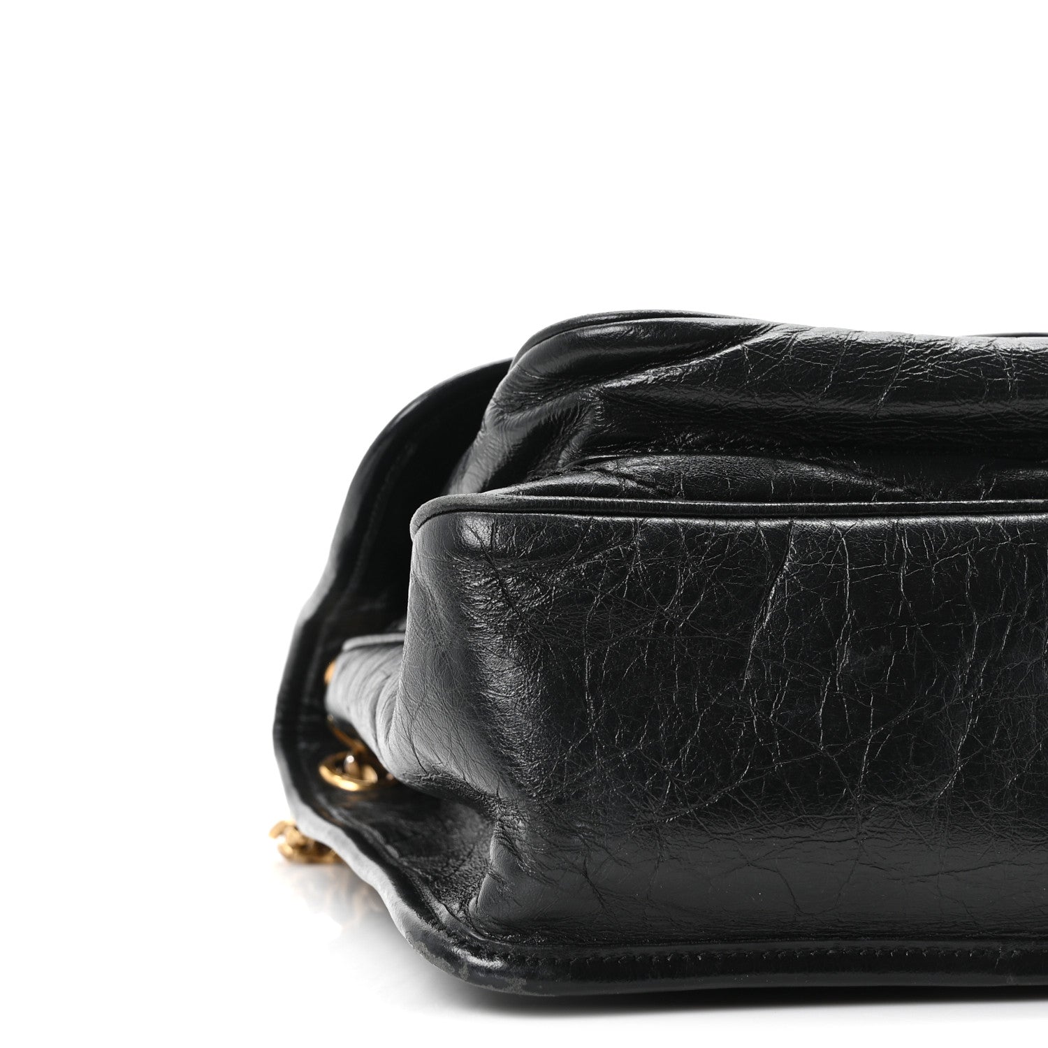 Saint Laurent Crinkled Calfskin Matelasse Monogram Medium Niki Chain Satchel Black 9 of 10