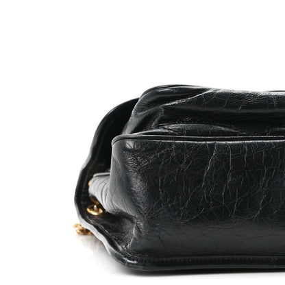 Saint Laurent Crinkled Calfskin Matelasse Monogram Medium Niki Chain Satchel Black 9 of 10