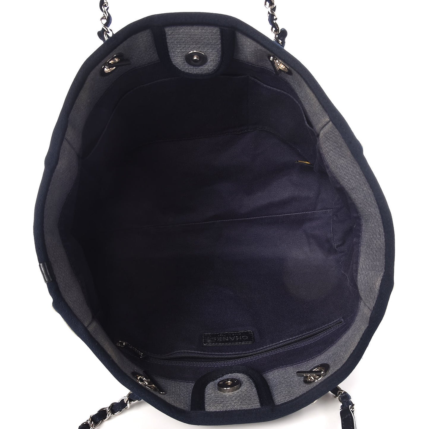 Canvas Small Deauville Tote Denim Blue