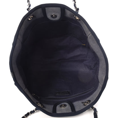 Chanel Canvas Small Deauville Tote Denim Blue 5 of 13