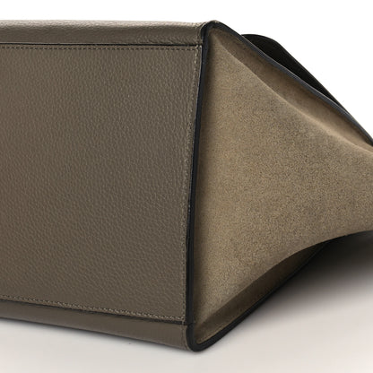 Celine Drummed Calfskin Suede Small Trapeze Souris 10 of 10