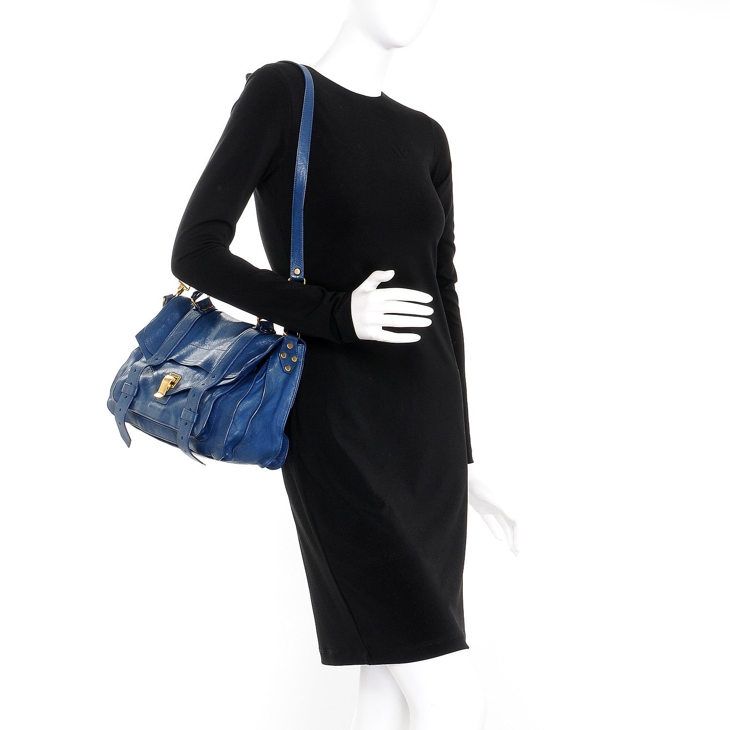 Proenza Schouler Lambskin Medium PS1 Satchel Peacock 2 of 13