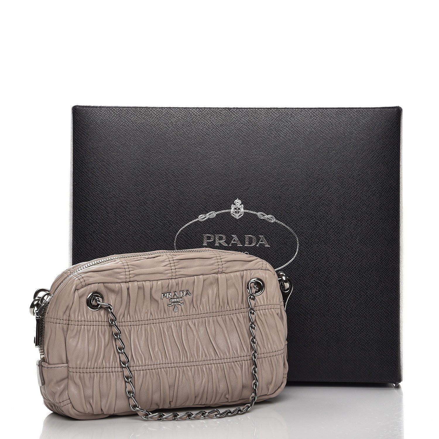 Prada Nappa Gaufre Crossbody Pomice 10 of 10