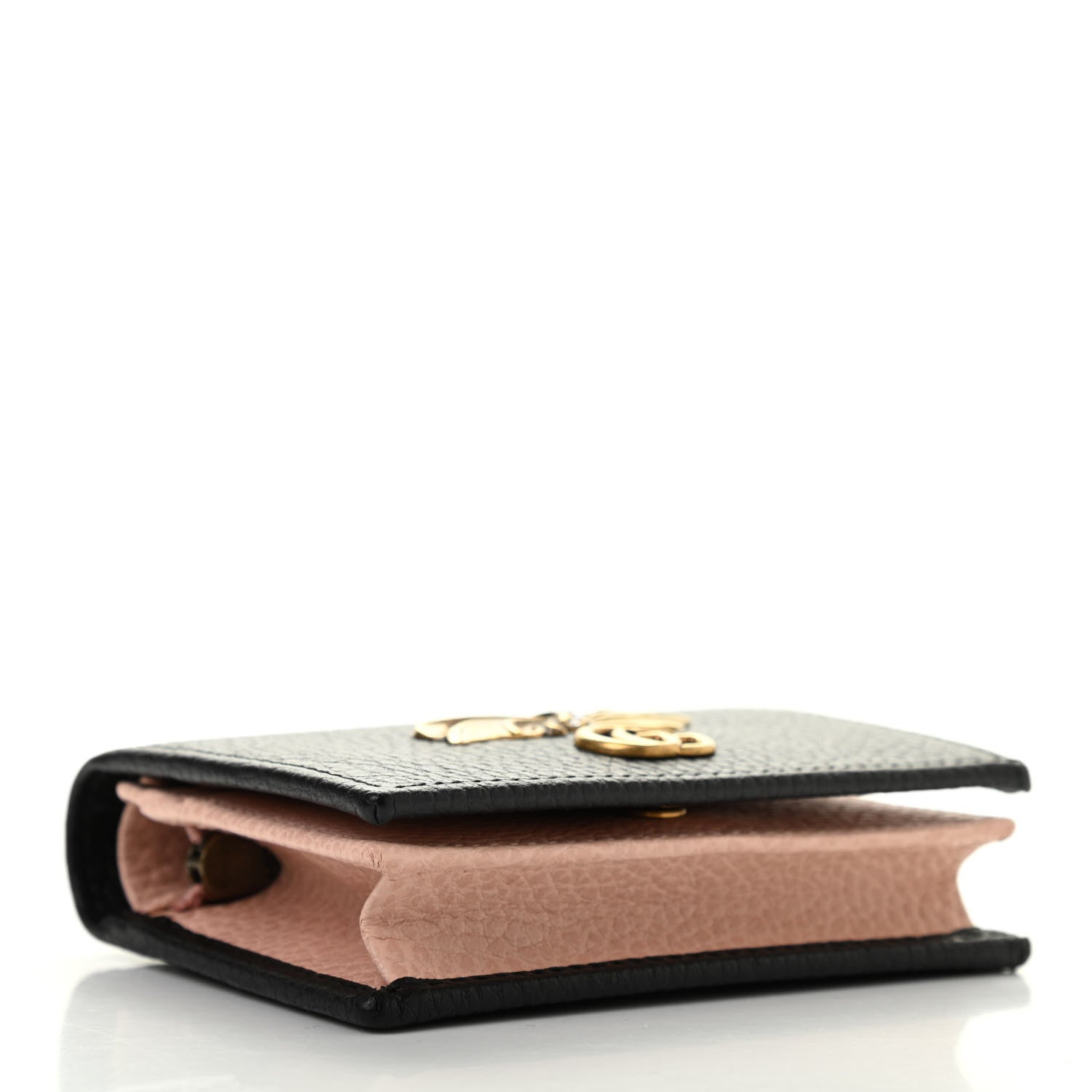 Gucci Calfskin GG Marmont Bow Card Case Black 4 of 7