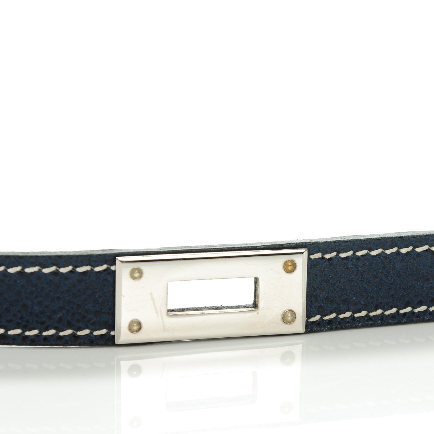 Hermes Courchevel Kelly Necklace Bleu Indigo 6 of 7