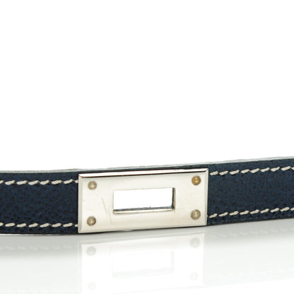 Hermes Courchevel Kelly Necklace Bleu Indigo 6 of 7