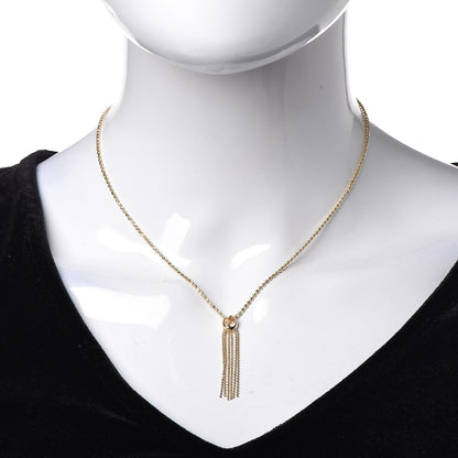 Gucci 18K Yellow Gold Icon Fringe Pendant Necklace 2 of 8