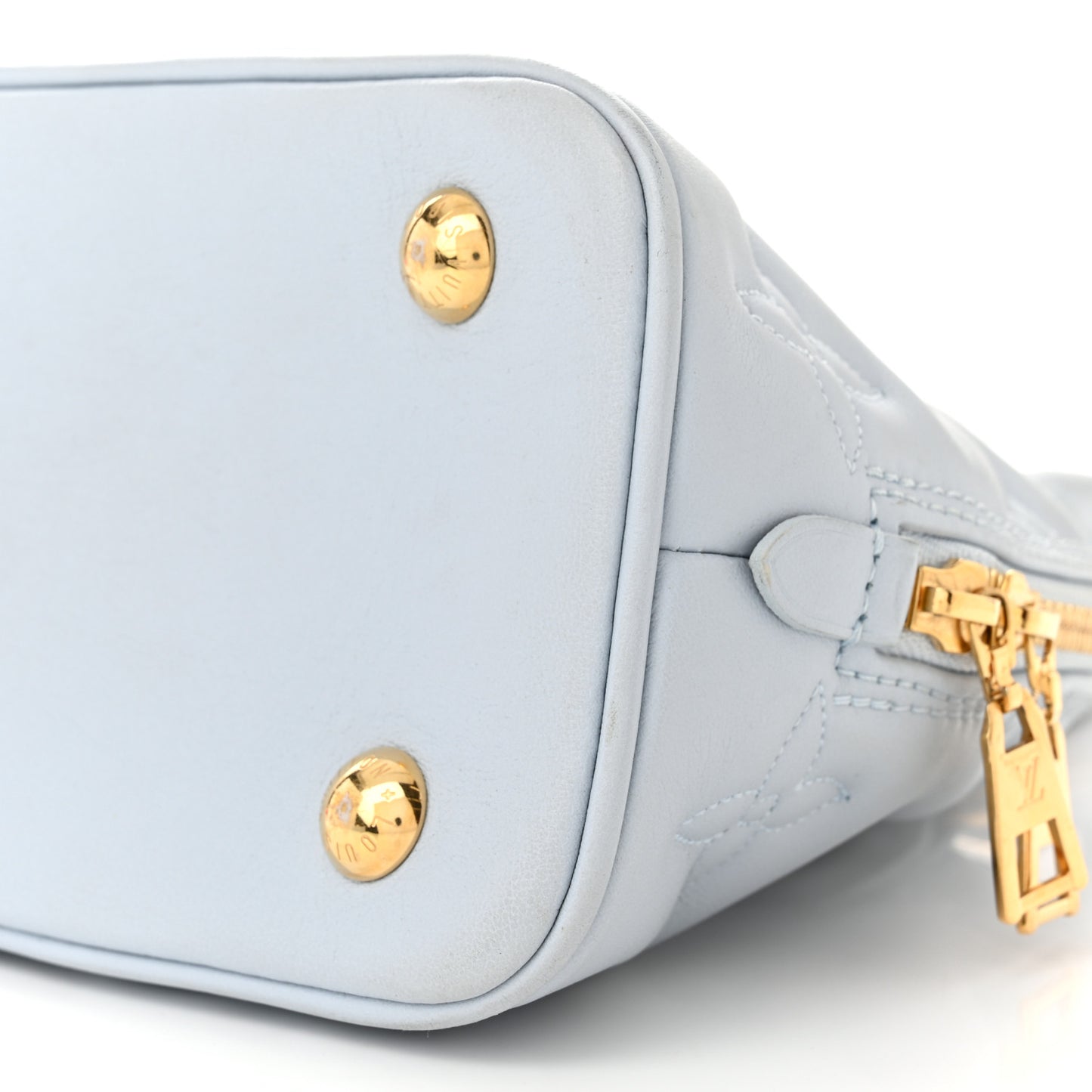 Calfskin Bubblegram Alma BB Ice Blue
