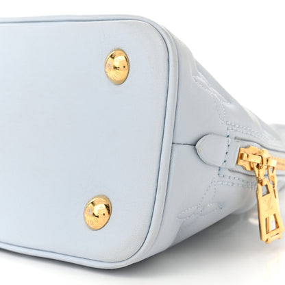 Louis Vuitton Calfskin Bubblegram Alma BB Ice Blue 9 of 11