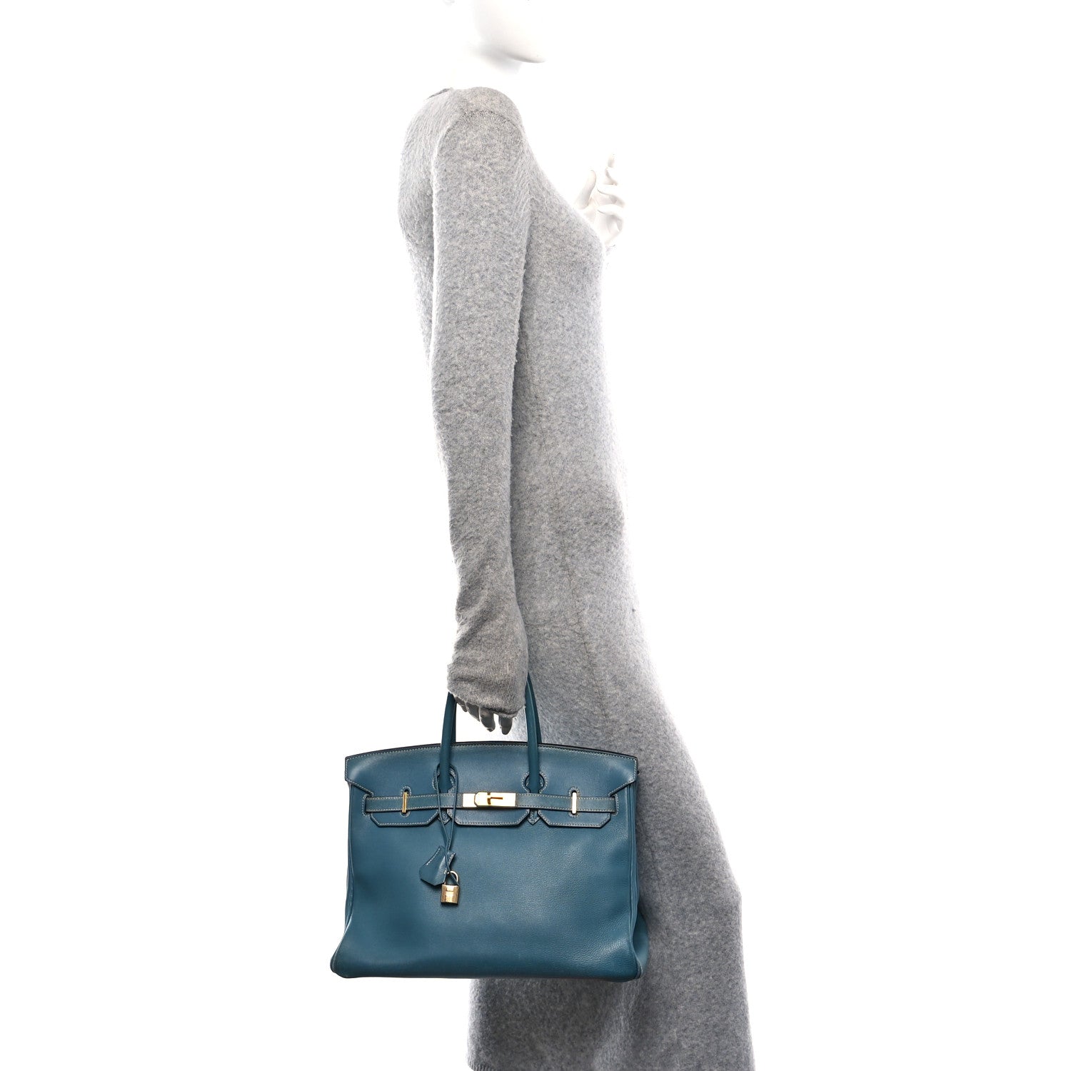 Hermes Gulliver Birkin 35 Blue Jean 2 of 14