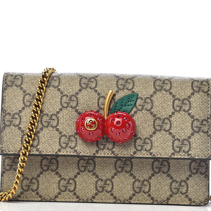 Gucci GG Supreme Monogram Mini Cherry Chain Bag 8 of 8
