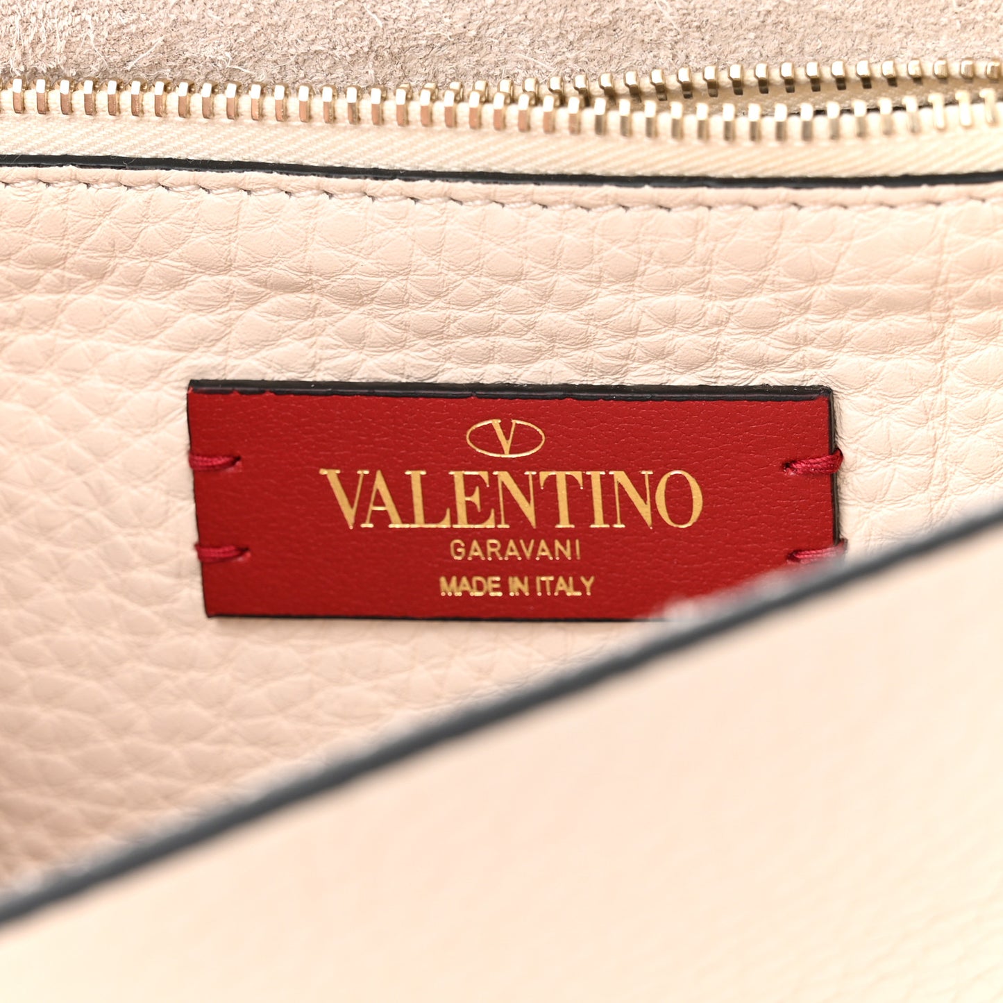 Grained Calfskin Small Rockstud Flap Crossbody Bag Light Ivory