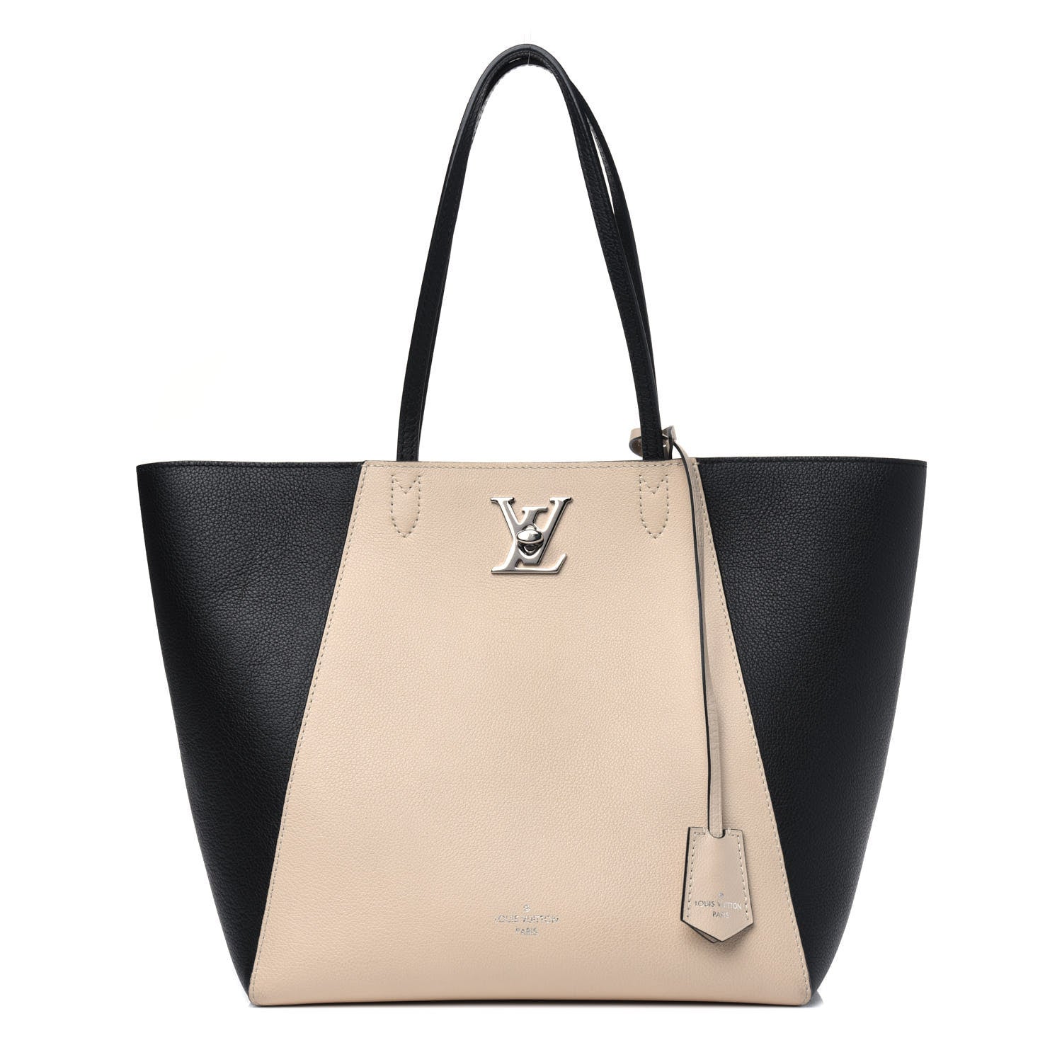 Louis Vuitton Calfskin Lockme Cabas Vanille Black 1 of 11