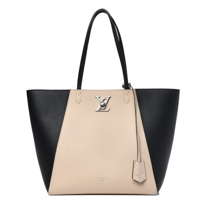Louis Vuitton Calfskin Lockme Cabas Vanille Black 1 of 11