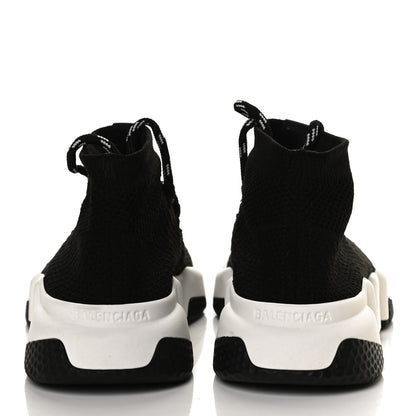 Balenciaga Knit Womens Speed Lace Up Sneakers 35 Black 6 of 10