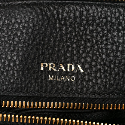 Prada Vitello Daino Dome Satchel Black 7 of 14