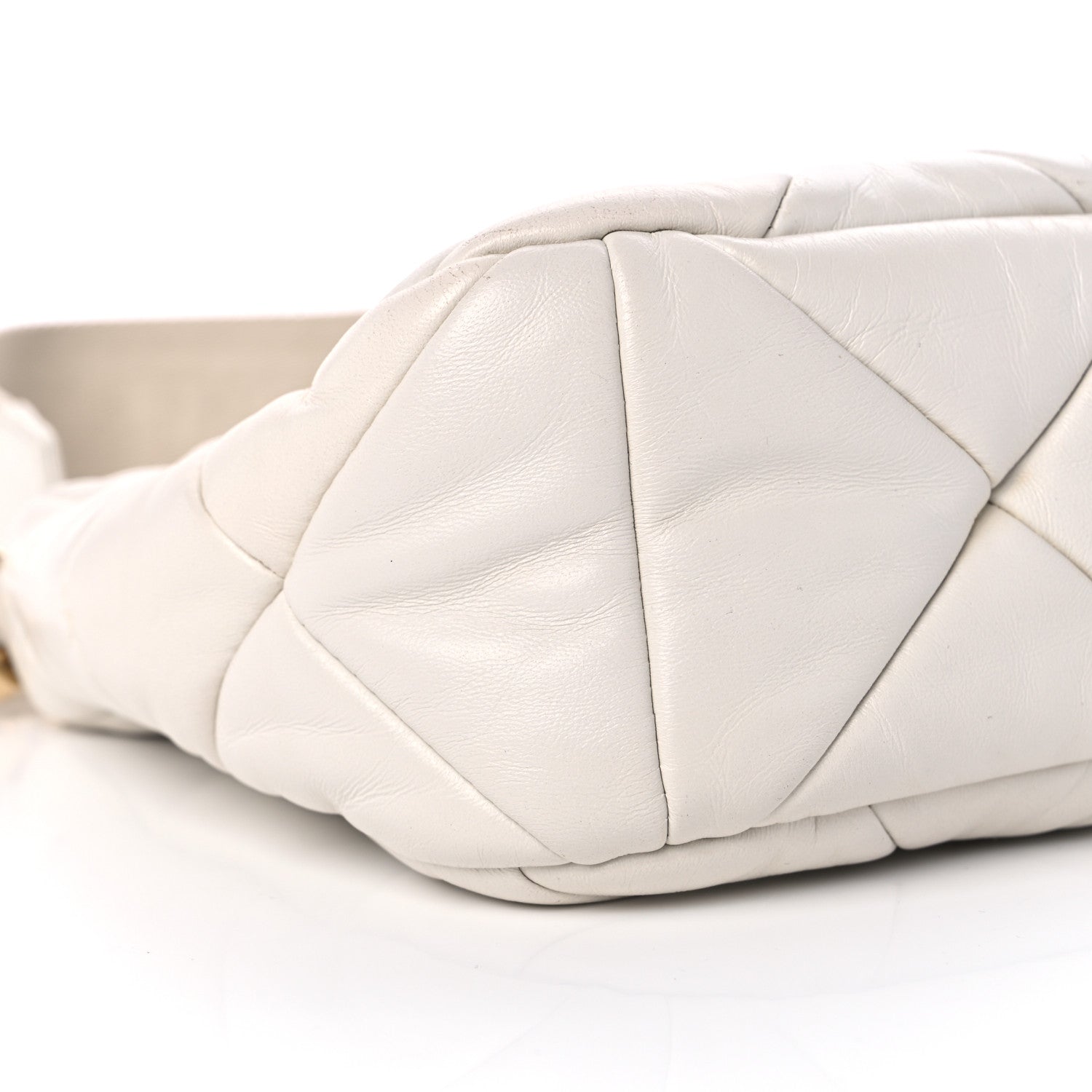 Prada Nappa Re-Nylon Triangle Quilted Patchwork System Shoulder Bag White 7 of 10