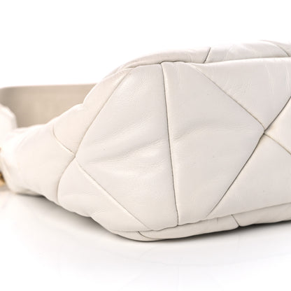 Prada Nappa Re-Nylon Triangle Quilted Patchwork System Shoulder Bag White 7 of 10