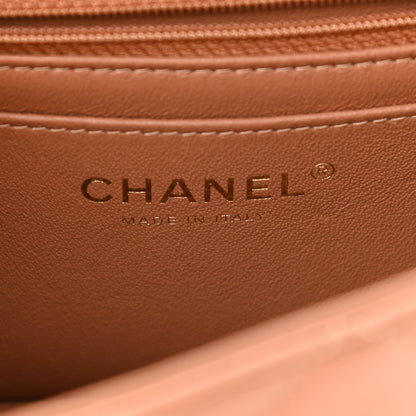 Chanel Lambskin Quilted Mini Rectangular Flap Brown 5 of 10